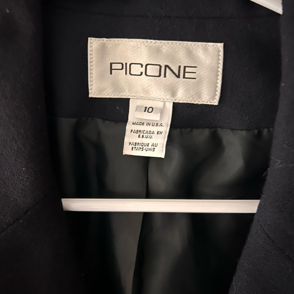 Vintage Evan Picone 80s Wool Skirt and Blazer Set Navy Blue - Picture 3 of 7